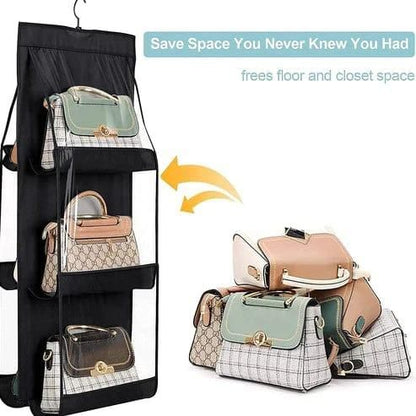 6 Pocket Bag Organiser For Wardrobe